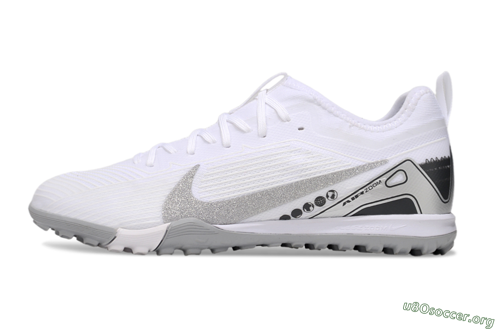 Nike Air Zoom Mercurial Vapor 16 Pro TF Football Shoes - White/Silver/Black 3