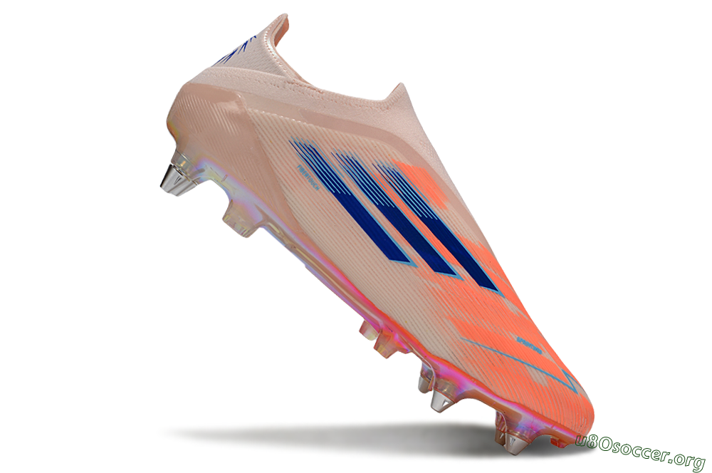 Adidas F50 Elite Laceless SG Football Boots - Pink/Blue/Gold 4
