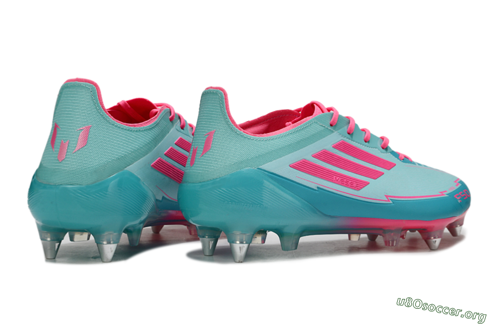 Messi x Adidas F50 Elite SG Football Boots - Jade/Pink 6