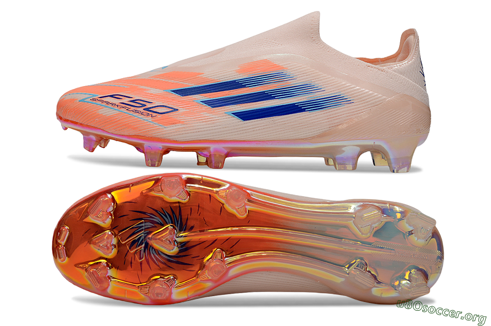 Adidas F50 Elite Laceless FG Football Boots - Pink/Blue/Gold 1