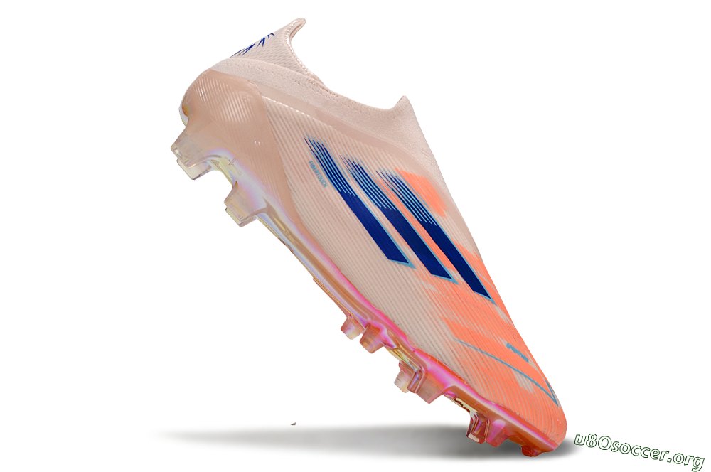 Adidas F50 Elite Laceless FG Football Boots - Pink/Blue/Gold 4