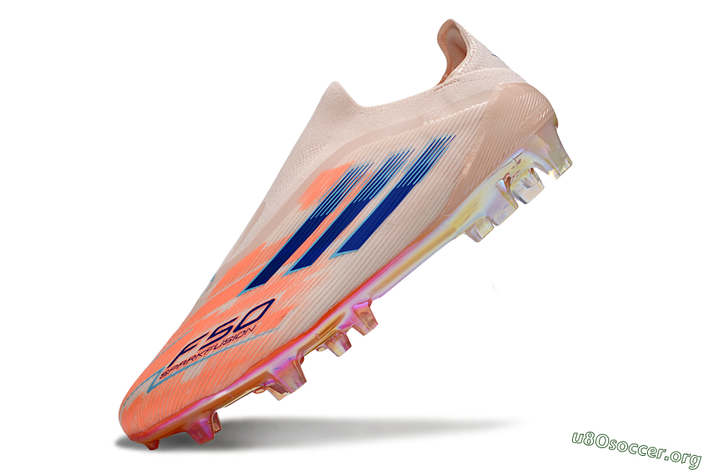 Adidas F50 Elite Laceless FG Football Boots - Pink/Blue/Gold 5