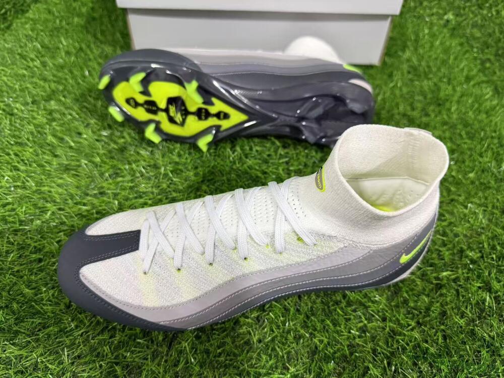 Nike Air Zoom Mercurial Superfly 10 Elite FG Football Boots - White/Grey/Black 8