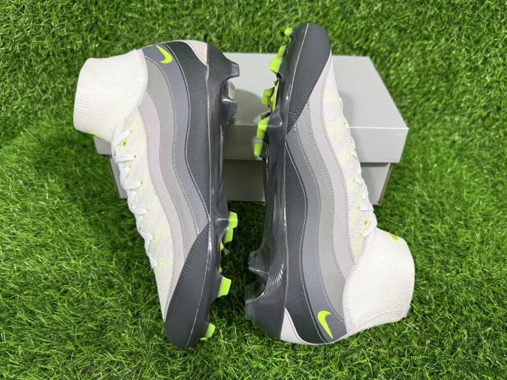 Nike Air Zoom Mercurial Superfly 10 Elite FG Football Boots - White/Grey/Black 9