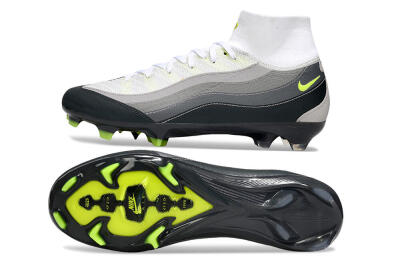 Nike Air Zoom Mercurial Superfly 10 Elite FG Football Boots - White/Grey/Black