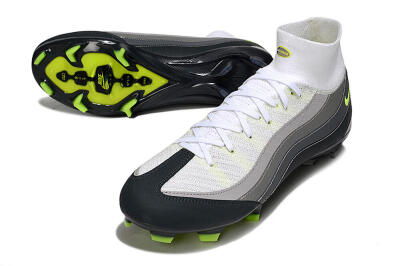 Nike Air Zoom Mercurial Superfly 10 Elite FG Football Boots - White/Grey/Black
