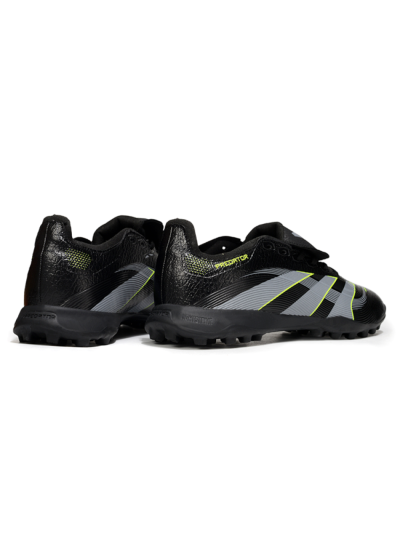 Adidas Predator 25 Elite Foldover Tongue TF Football Shoes - Black/Silver/Yellow