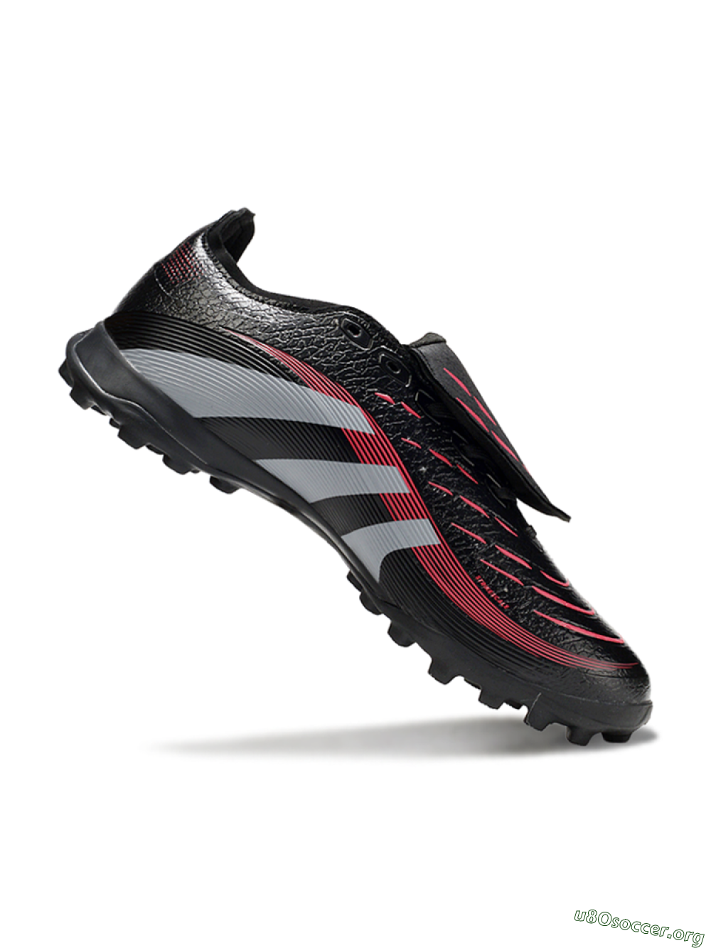 Adidas Predator 25 Elite Foldover Tongue TF Football Shoes - Black/Silver/Red 4