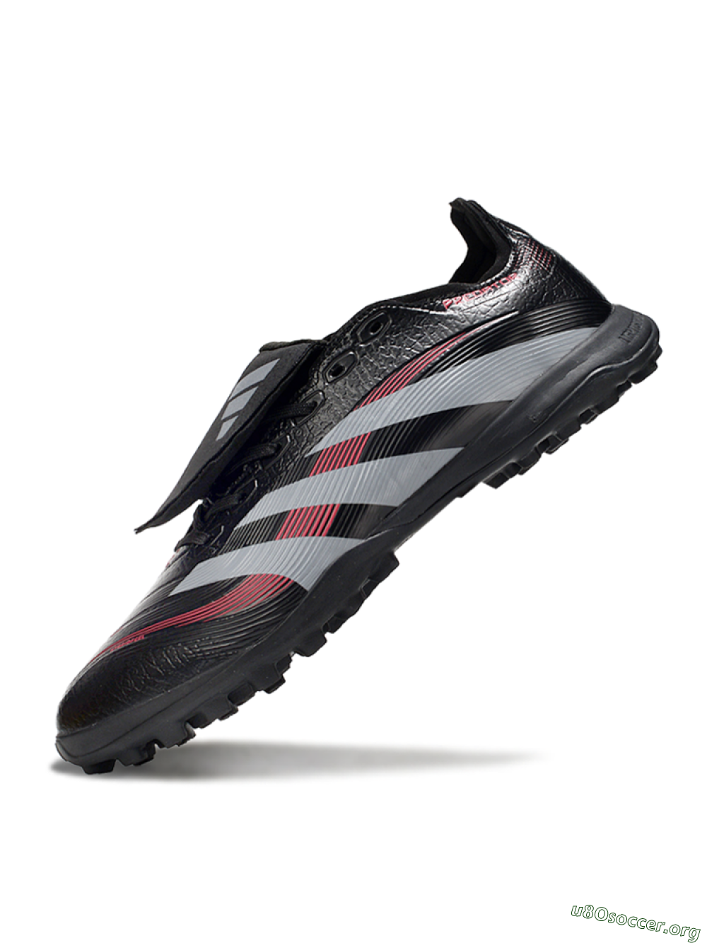 Adidas Predator 25 Elite Foldover Tongue TF Football Shoes - Black/Silver/Red 5