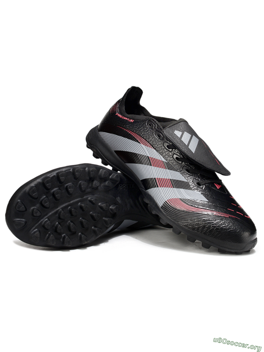 Adidas Predator 25 Elite Foldover Tongue TF Football Shoes - Black/Silver/Red 0