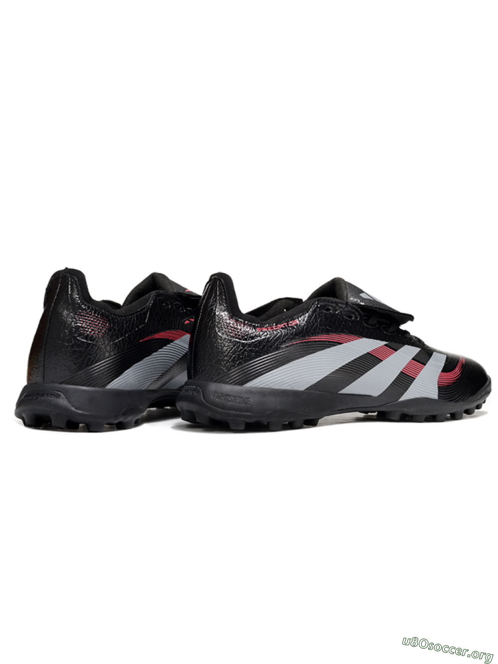 Adidas Predator 25 Elite Foldover Tongue TF Football Shoes - Black/Silver/Red 6