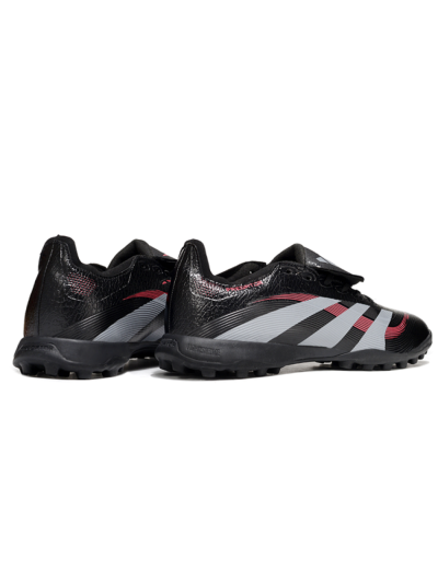 Adidas Predator 25 Elite Foldover Tongue TF Football Shoes - Black/Silver/Red
