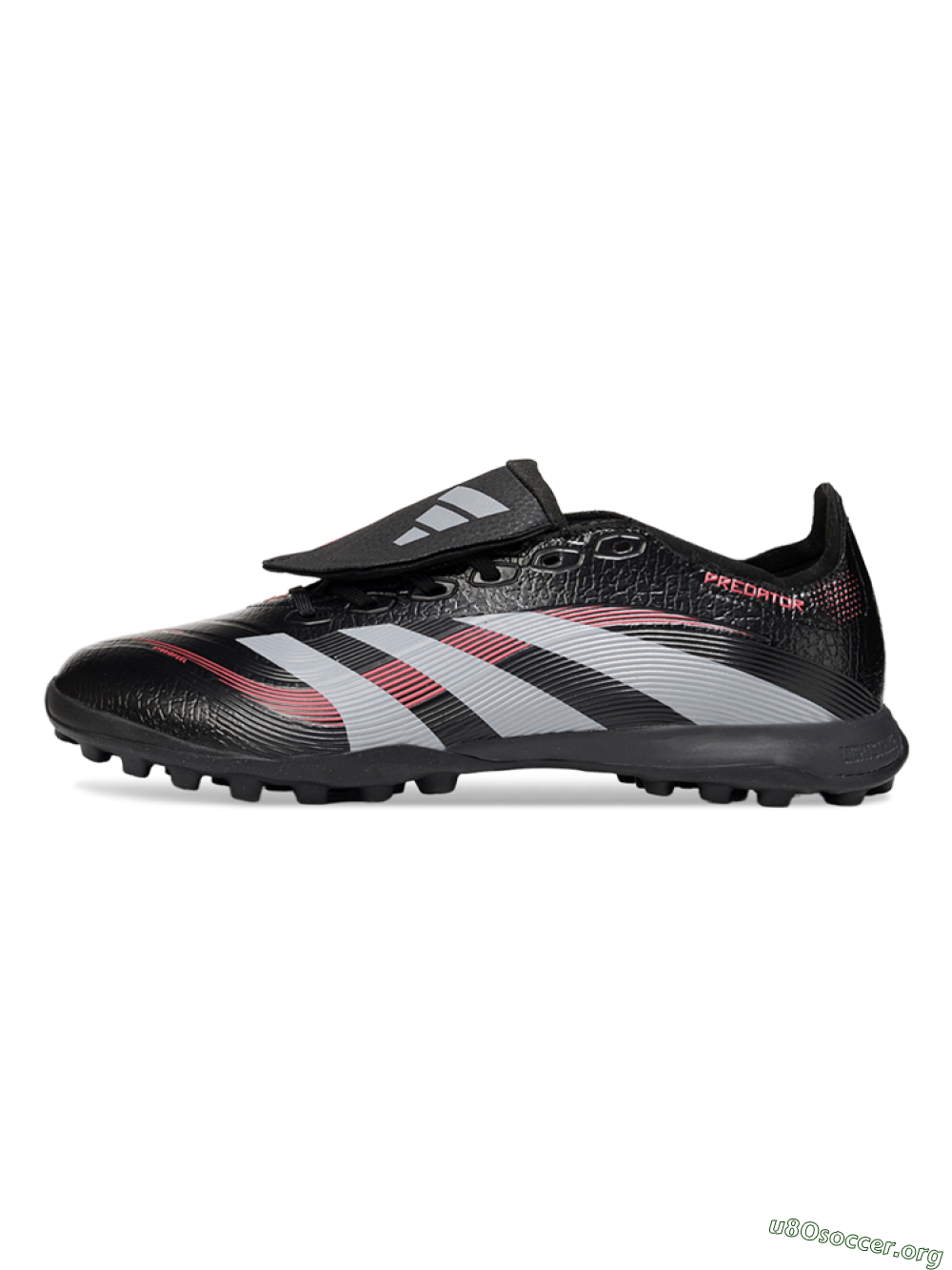 Adidas Predator 25 Elite Foldover Tongue TF Football Shoes - Black/Silver/Red 3