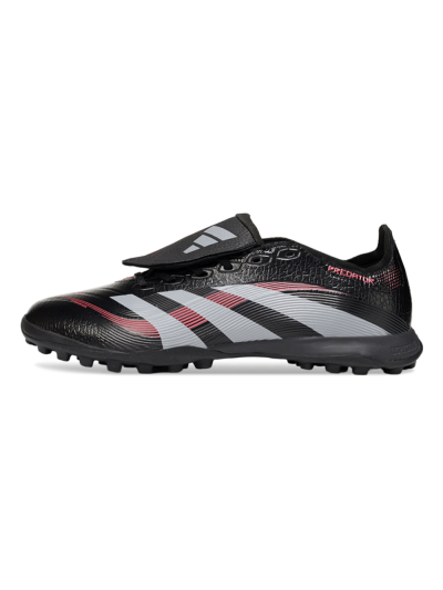 Adidas Predator 25 Elite Foldover Tongue TF Football Shoes - Black/Silver/Red