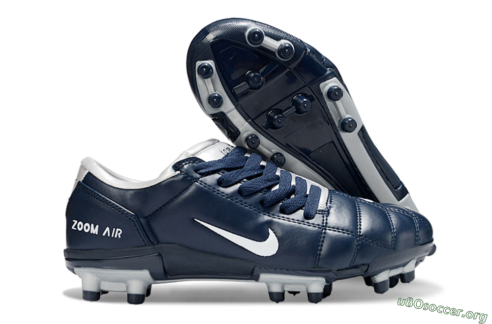 Nike Air Zoom Total 90 III FG Football Boots - Blue/Silver/White 2