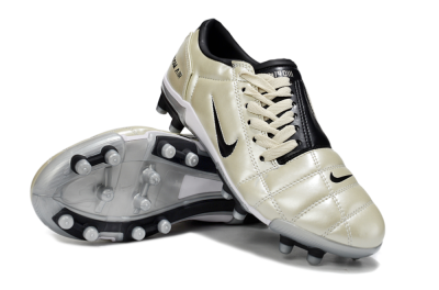 Nike Air Zoom Total 90 III FG Football Boots - Beige/Black/White