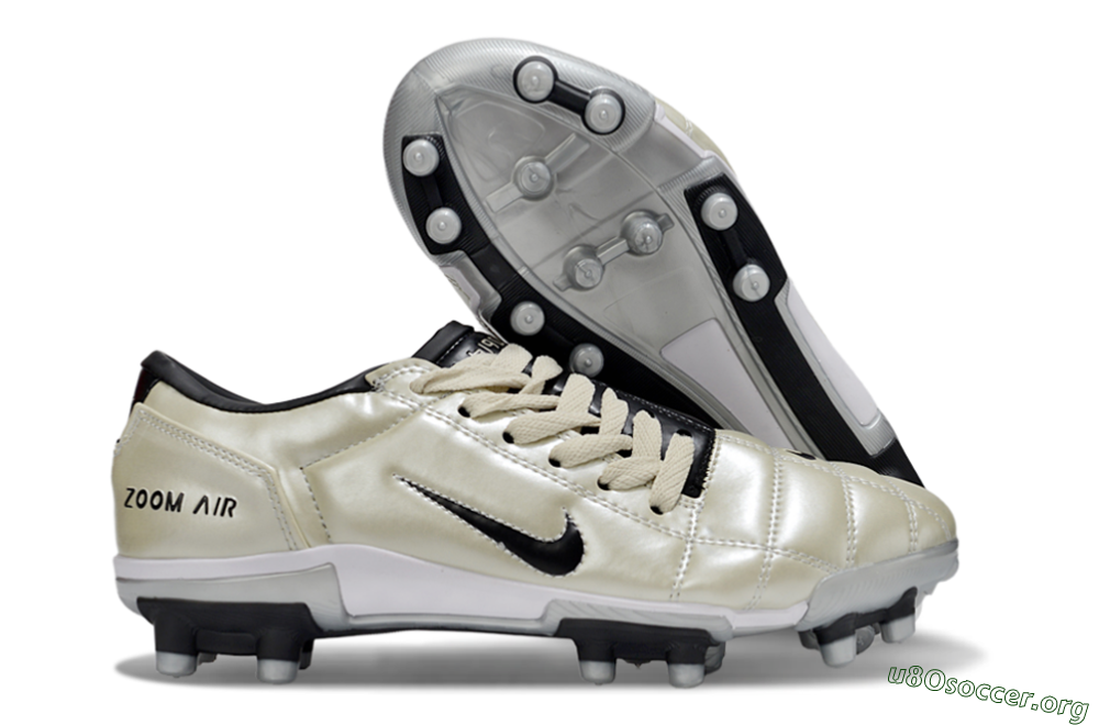 Nike Air Zoom Total 90 III FG Football Boots - Beige/Black/White 2