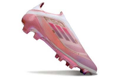Adidas F50+ Elite Laceless FG Football Boots - Pink/White/Gold