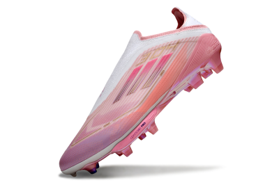 Adidas F50+ Elite Laceless FG Football Boots - Pink/White/Gold
