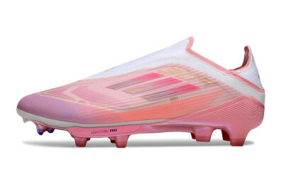 Adidas F50+ Elite Laceless FG Football Boots - Pink/White/Gold