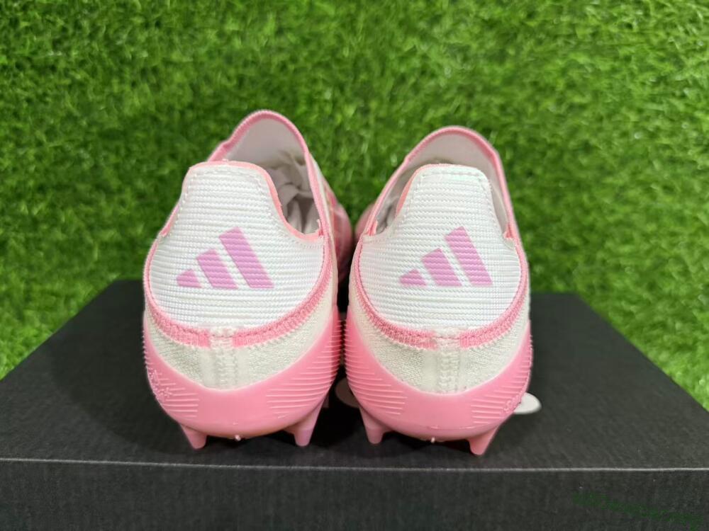 Adidas F50+ Elite Laceless FG Football Boots - Pink/White/Gold