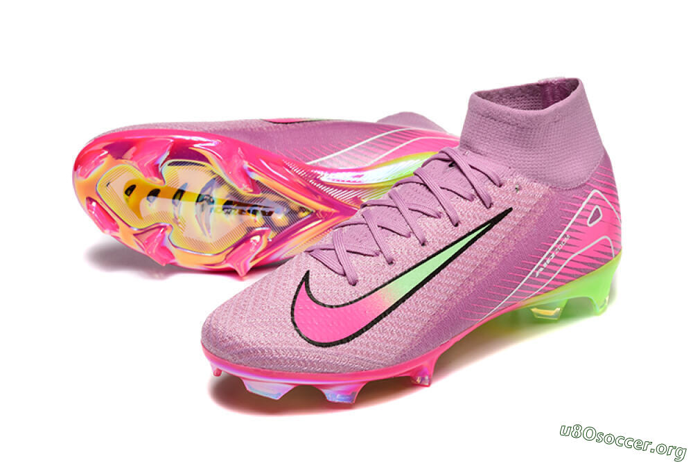 Nike Air Zoom Mercurial Superfly 10 Elite FG Football Boots - Pink/White/Yellow 0