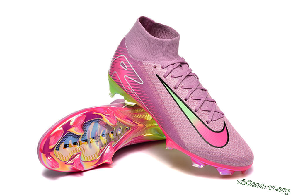 Nike Air Zoom Mercurial Superfly 10 Elite FG Football Boots - Pink/White/Yellow 4