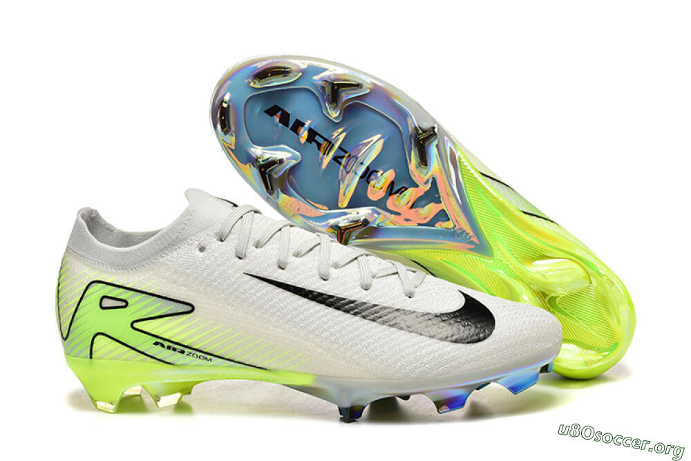 Nike Air Zoom Mercurial Vapor 16 Elite FG Football Boots - White/Black/Yellow 2