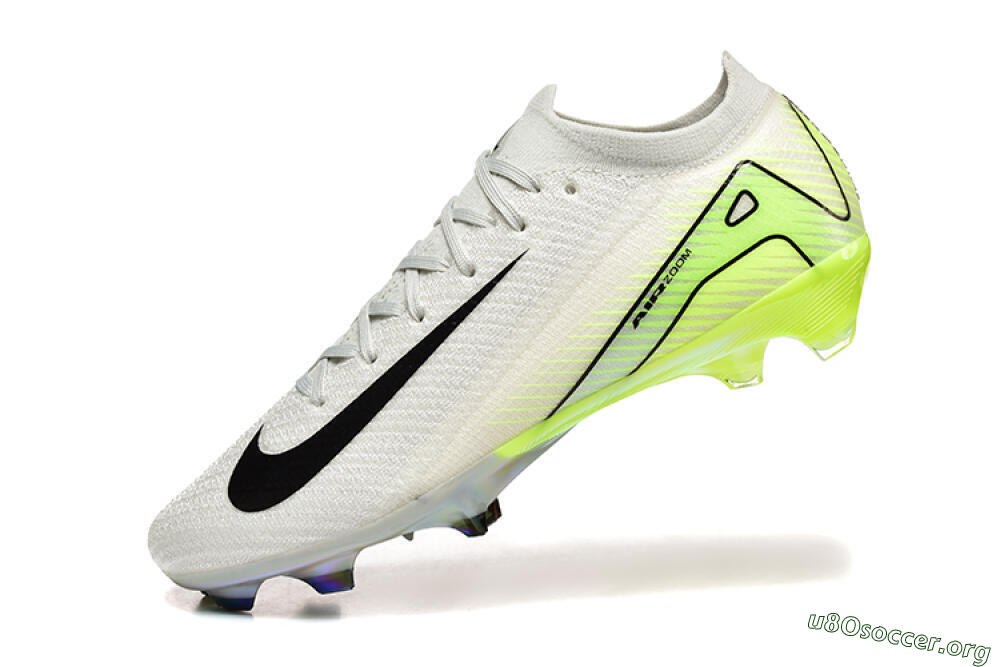 Nike Air Zoom Mercurial Vapor 16 Elite FG Football Boots - White/Black/Yellow 8