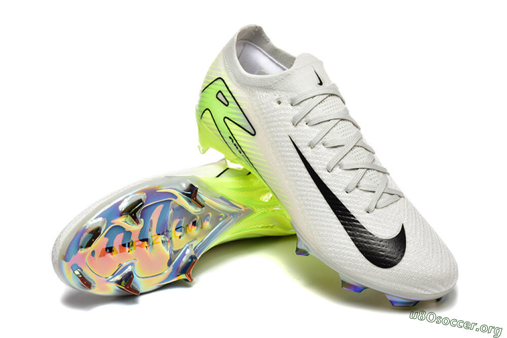 Nike Air Zoom Mercurial Vapor 16 Elite FG Football Boots - White/Black/Yellow 4
