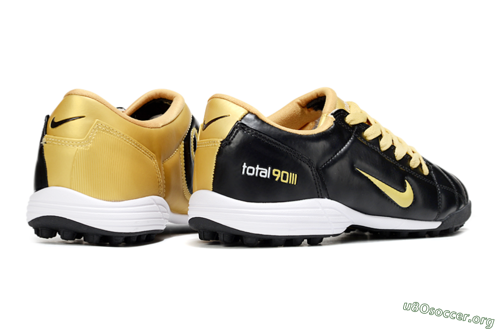 Nike Total 90 III TF Football Shoes - Black/Yellow/White 7