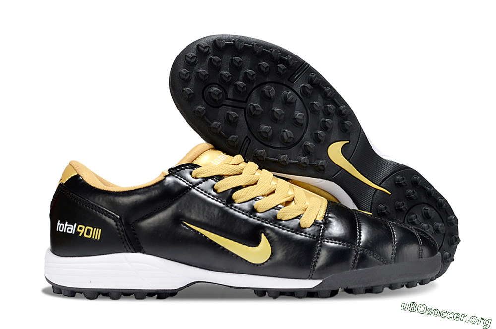 Nike Total 90 III TF Football Shoes - Black/Yellow/White 2