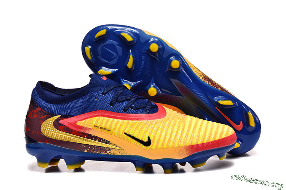 Nike Phantom GX 3 Elite FG Football Boots - Blue/Gold/Red 2