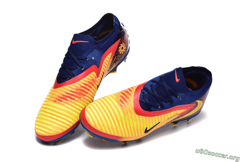 Nike Phantom GX 3 Elite FG Football Boots - Blue/Gold/Red 6