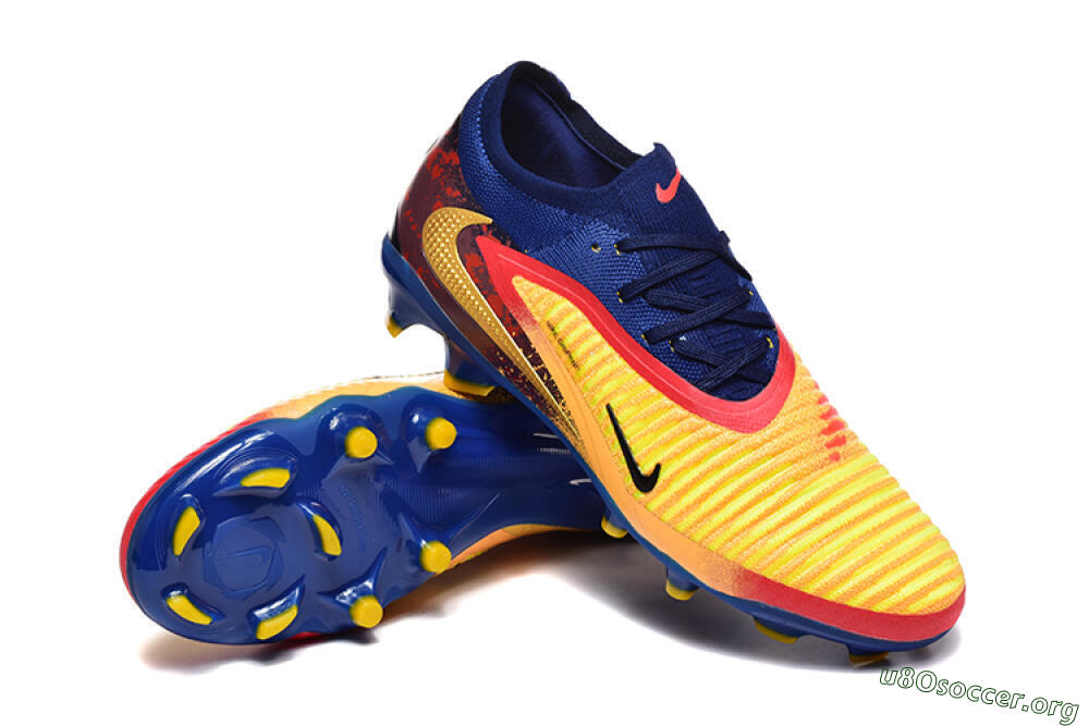 Nike Phantom GX 3 Elite FG Football Boots - Blue/Gold/Red 4