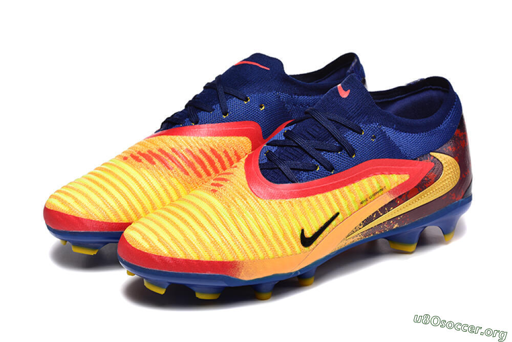 Nike Phantom GX 3 Elite FG Football Boots - Blue/Gold/Red 5
