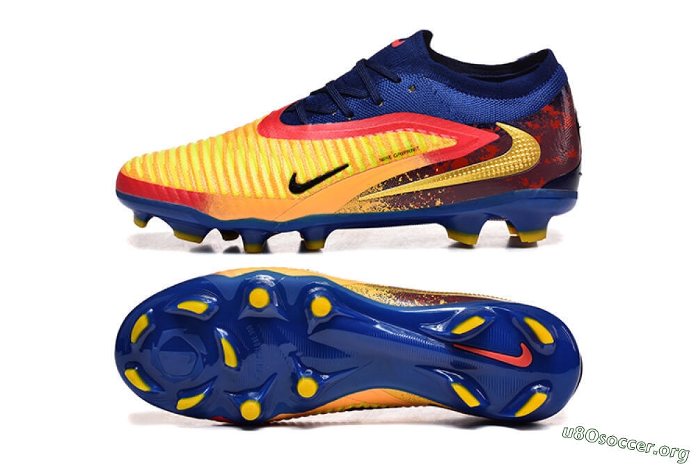 Nike Phantom GX 3 Elite FG Football Boots - Blue/Gold/Red 1