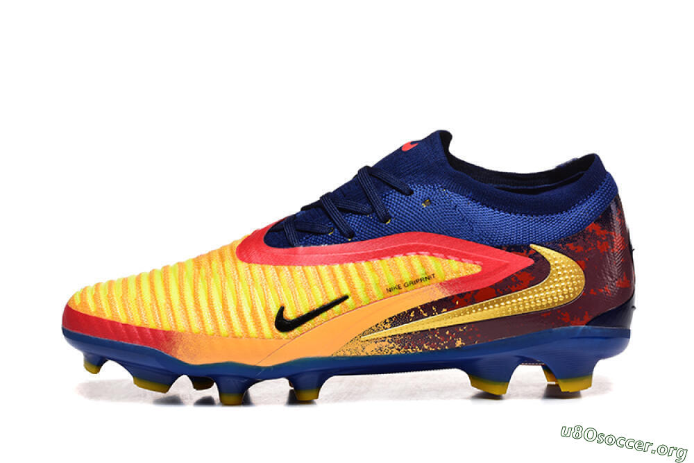 Nike Phantom GX 3 Elite FG Football Boots - Blue/Gold/Red 3