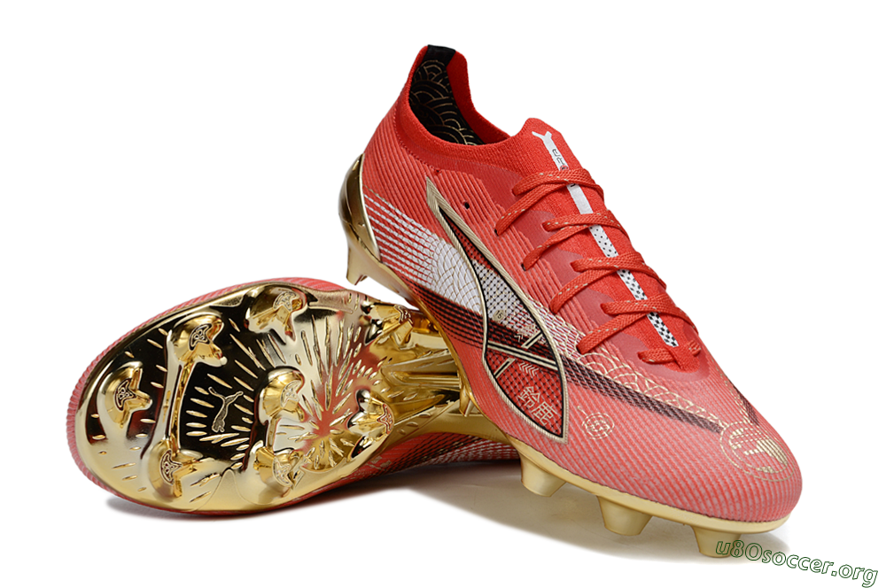 Puma Ultra 5 Ultimate FG Football Boots - Red/White/Gold 0