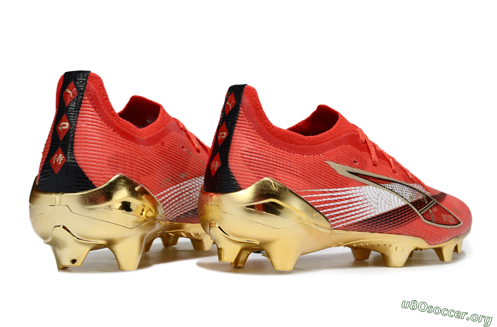 Puma Ultra 5 Ultimate FG Football Boots - Red/White/Gold 6