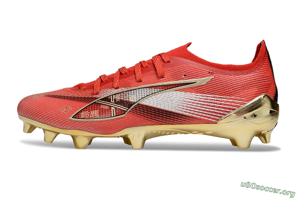 Puma Ultra 5 Ultimate FG Football Boots - Red/White/Gold 3