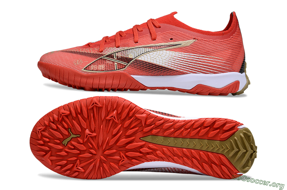 Puma Ultra 5 Ultimate FG Football Boots - Red/White/Gold 1