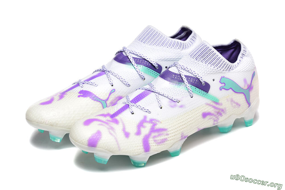 Puma Future Ultimate FG Football Boots - White/Purple/Jade 5