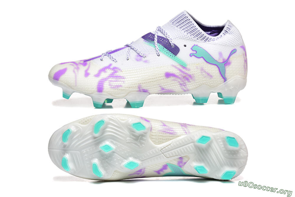 Puma Future Ultimate FG Football Boots - White/Purple/Jade 1