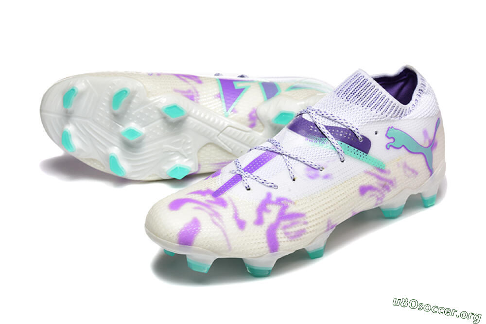 Puma Future Ultimate FG Football Boots - White/Purple/Jade 0