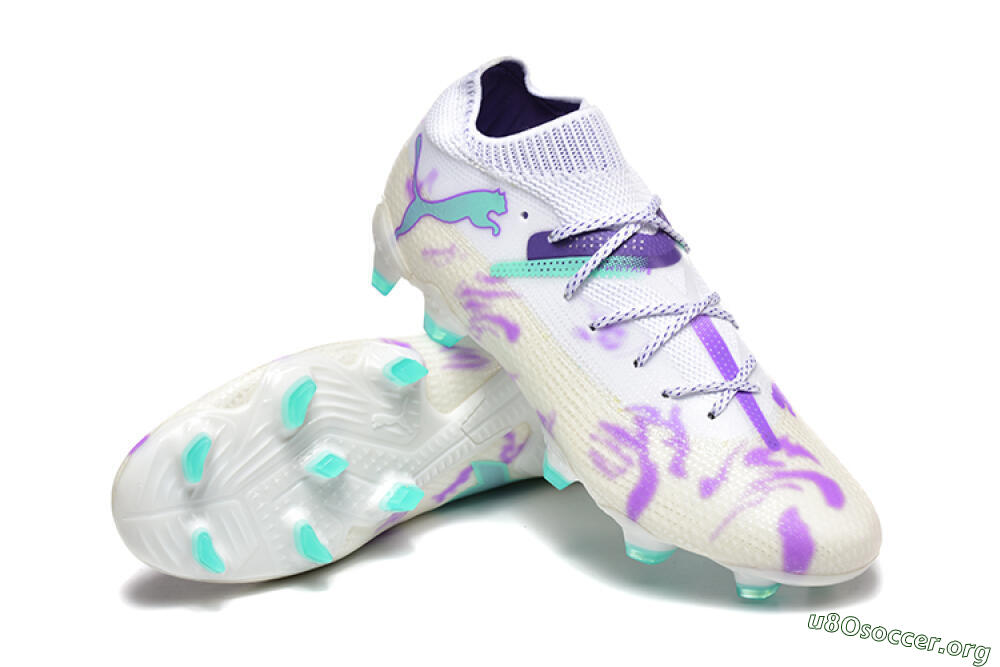 Puma Future Ultimate FG Football Boots - White/Purple/Jade 4