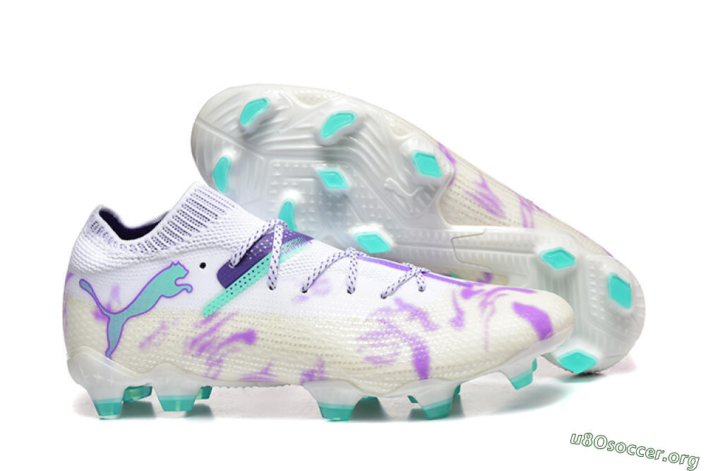Puma Future Ultimate FG Football Boots - White/Purple/Jade 2