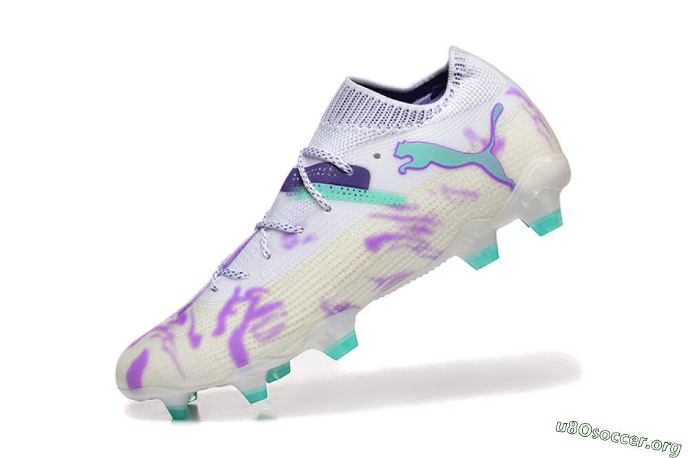 Puma Future Ultimate FG Football Boots - White/Purple/Jade 8
