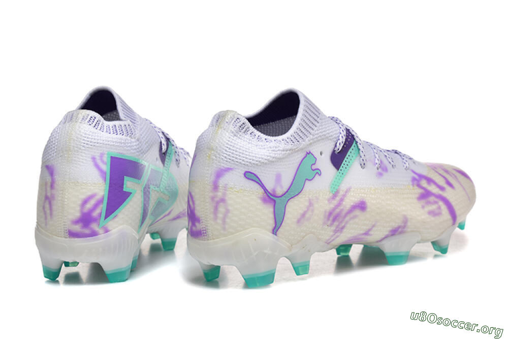 Puma Future Ultimate FG Football Boots - White/Purple/Jade 9
