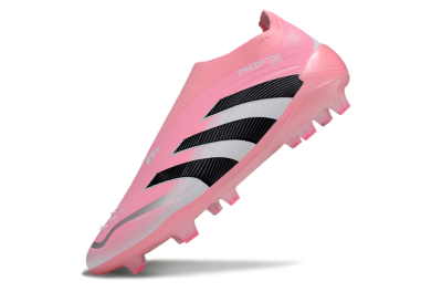 Adidas Predator 25 Elite Laceless FG Football Boots - Pink/Black/White